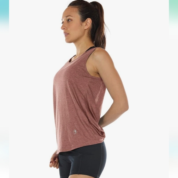 Icyzone Pink Twist Backless Athletic Work Out Tank Top Womens Medium - Picture 5 of 10